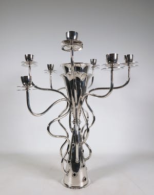 Borek Sipek - 7-lichts verzilverd metalen kandelaar, Simon - Uitgevoerd door Driade kopen? Bied vanaf 400!