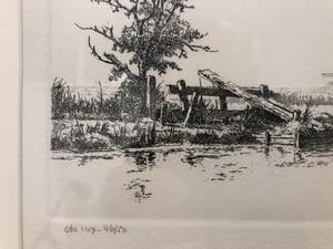 Harmen Kooistra - Landschap met molen kopen? Bied vanaf 20!