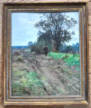 Corneille van Leemputten - wandelaar op landweg vendu pour 300€ !