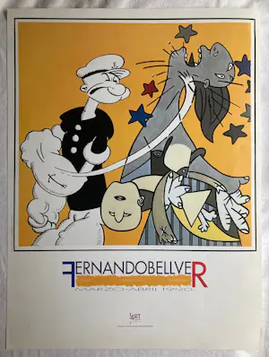 Fernando Bellver - Affiche expositie Barcelona , Popeye / Guernica - 1990 kopen? Bied vanaf 70!