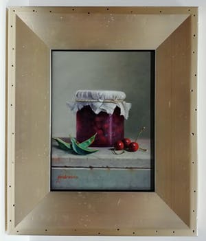Hans Habraken - stilleven, weckpot met kersen kopen? Bied vanaf 450!