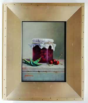 Hans Habraken - stilleven, weckpot met kersen verkocht voor € 450!