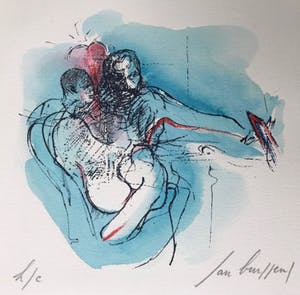 Jan Burssens - Mooie zeefdruk - 1996 - Gesigneerd - HC kopen? Bied vanaf 35!