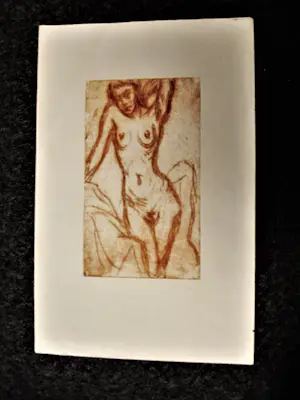 Jan Jordens - Groninger Ploeg - 1935 - Ets - Staand vrouwelijk naakt - potloodgesigneerd kopen? Bied vanaf 68!