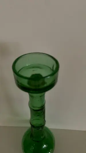 Empoli Glas - Vintage groene glazen pijpvaas, bamboemodel, Empoli VE, Italie kopen? Bied vanaf 35!