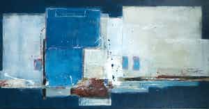 Ron van der Werf - Gemengde techniek op doek, Zonder titel (Groot) verkocht voor € 250!