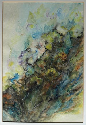 Niet of onleesbaar gesigneerd - Ingelijste aquarel , Bloemstilleven – 1959 kopen? Bied vanaf 1!