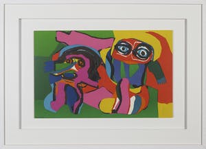 Karel Appel - Gesigneerde litho uit de uitgave Ariel 19 / Superpositions - Ingelijst kopen? Bied vanaf 1!