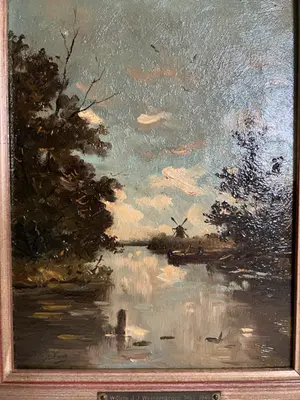 Willem Weissenbruch - “Polderlandschap met molen” kopen? Bied vanaf 700!