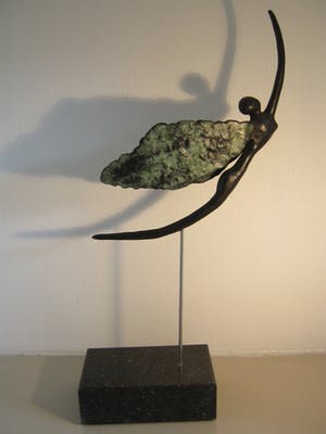 Brons (Onbekend) - Zwaar brons sculptuur van een Engel kopen? Bied vanaf 150!