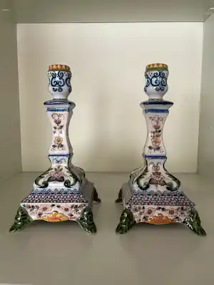 Koninklijke Tichelaar Makkum - Kandelaars (set) verkauft für € 75!