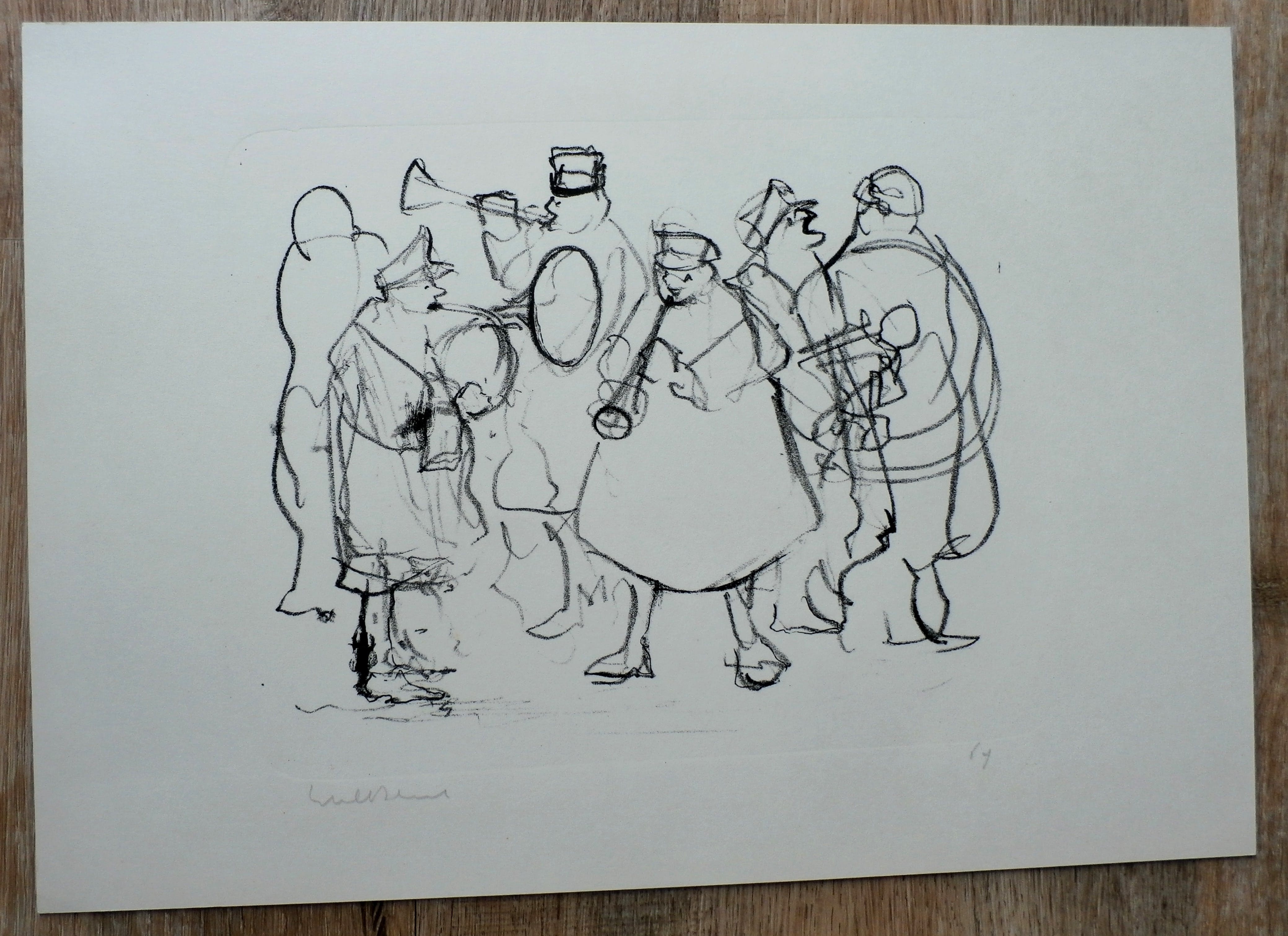 Dirkje Kuik - Litho: muziekband - 1967 kopen? Bied vanaf 55!