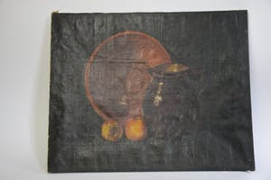 Niet of onleesbaar gesigneerd - Stilleven appels met schaal en kan kopen? Bied vanaf 10!