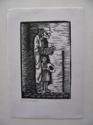 Gerhard Marcks - BLINDER BETTLER MIT KIND UND ZIEHHARMONIKA kopen? Bied vanaf 300!