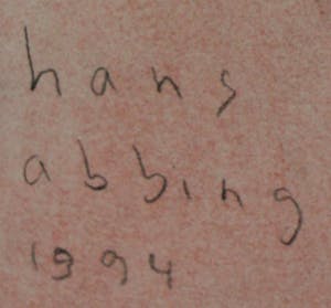 Hans Abbing - Krijttekening - 1994 kopen? Bied vanaf 300!
