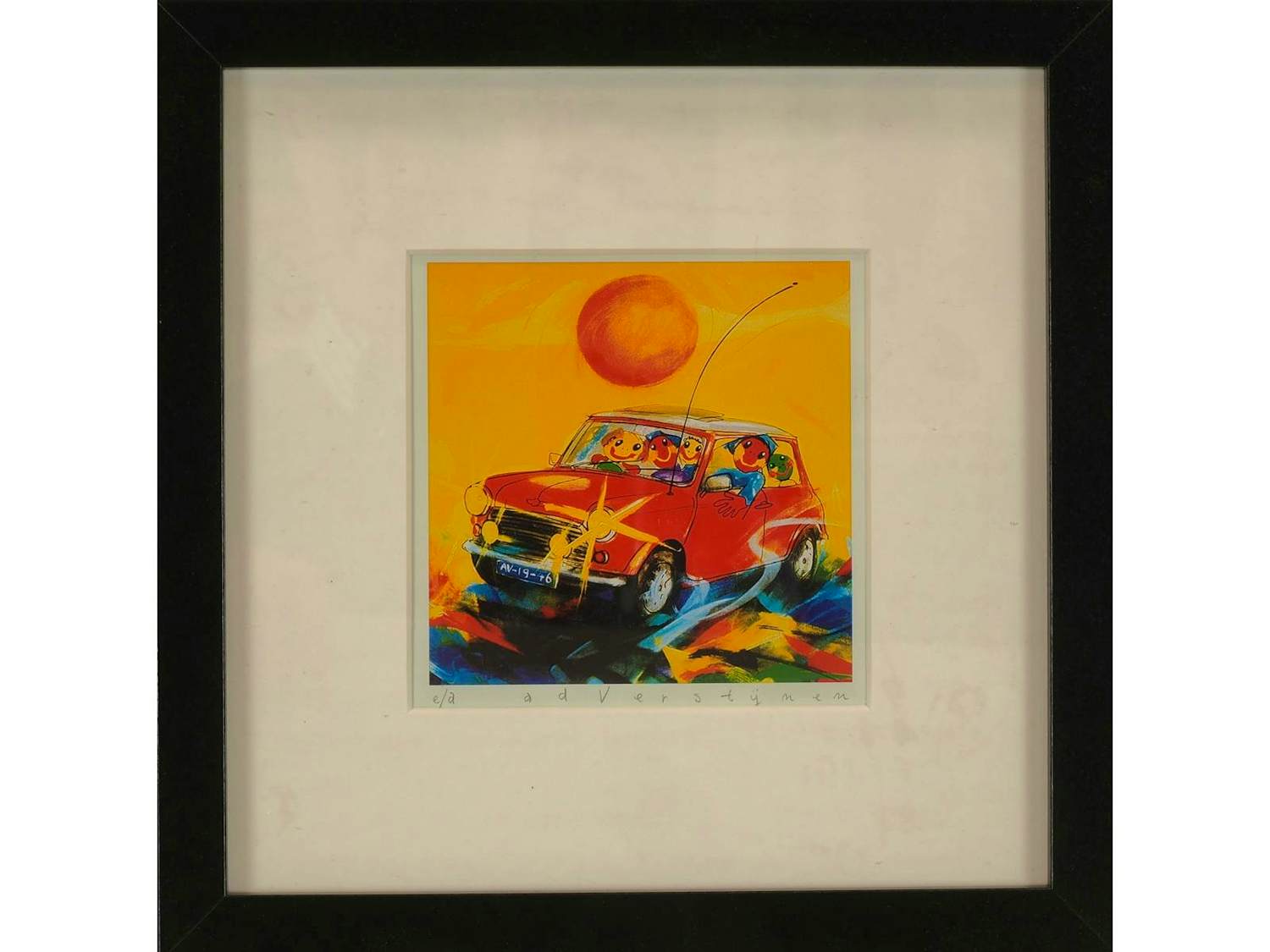 Ad Verstijnen - Kleurenzeefdruk MINI In nieuwe Lijst kopen? Bied vanaf 49!