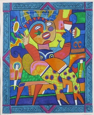 Clemens Briels - Zeefdruk, Candy Caramello the world's biggest showgirl - Ingelijst kopen? Bied vanaf 100!