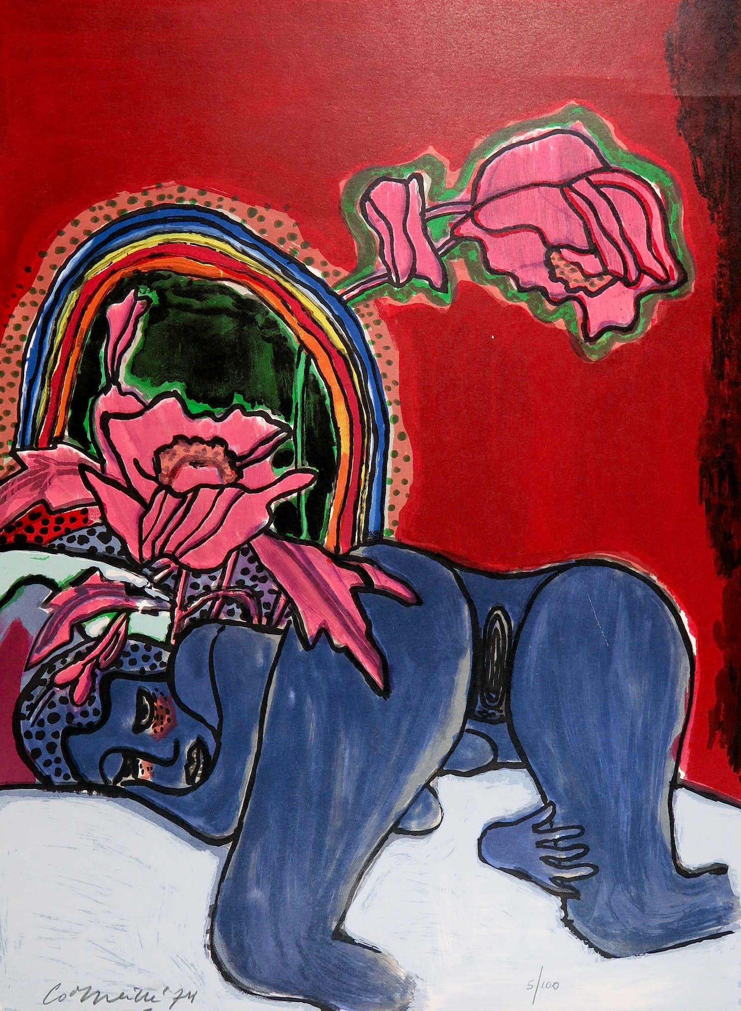 Corneille - Zeefdruk, Naakt verkocht voor € 100!