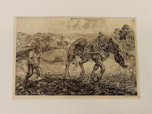 Piet Landkroon - erg vroege (1938) PL droge naald Ets "zwoegende landarbeiders" potloodges. kaufen? Bieten Sie von 36!