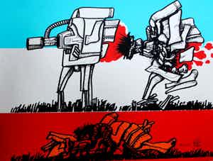 Shinkichi Tajiri - Zeefdruk: "Mayday" verkocht voor € 99!