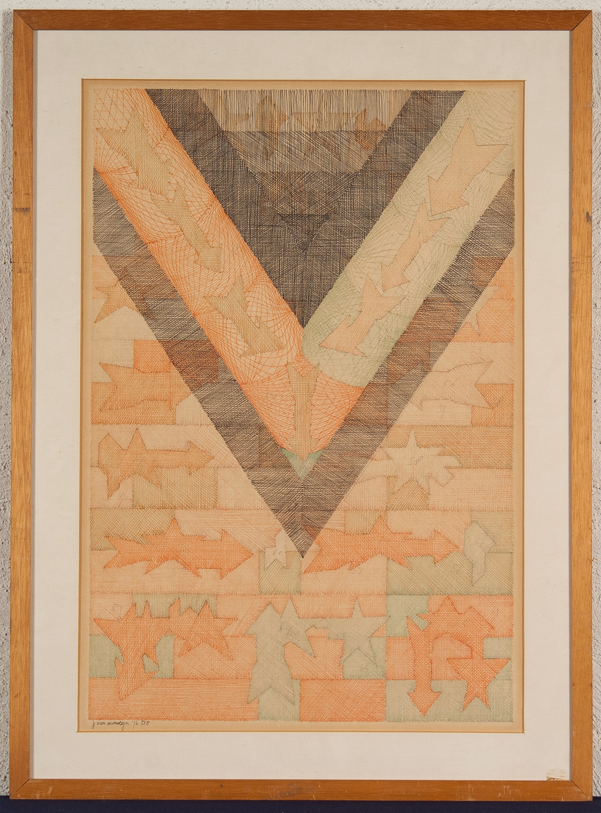 Jelle van Nimwegen - D 5 - Inkt en potlood op papier - 1976 - gesigneerd kopen? Bied vanaf 15!