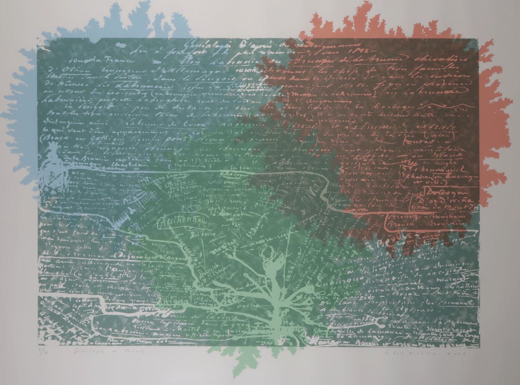 Titus Nolte - Zeefdruk, Genealogie de Nerval (Zeer groot!) kopen? Bied vanaf 1!