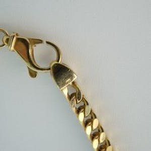 1915- Robuust Engels Londen 9 krt geel-gouden "dubbel" Gourmette Collier- Lang! kopen? Bied vanaf 1500!