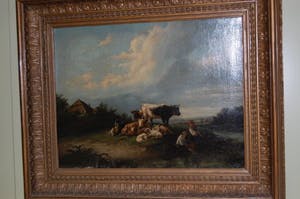 Jan Kobell (III) - Landschap met koeien kopen? Bied vanaf 4000!