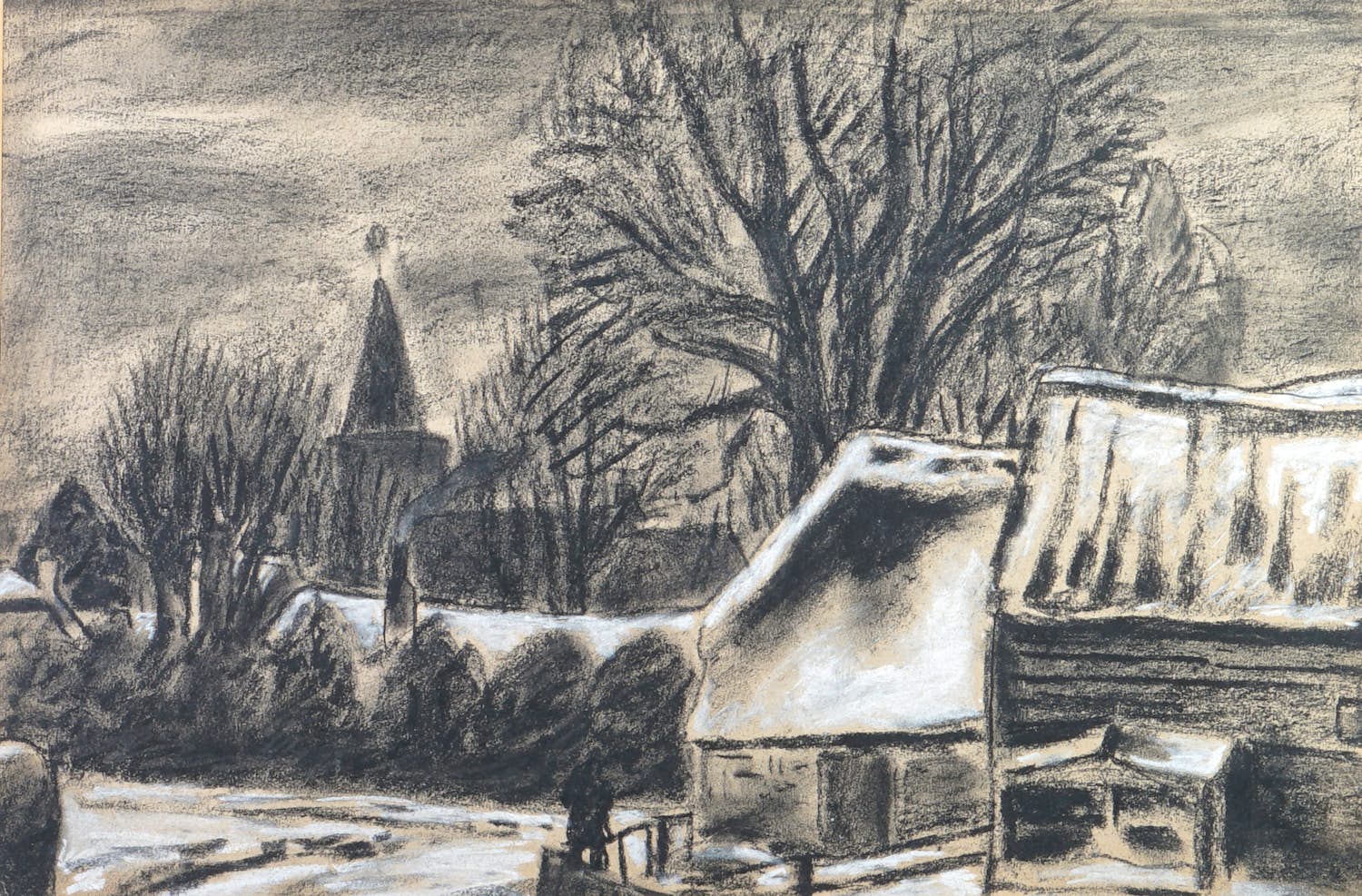 Leo Gestel - Blaricum in de sneeuw kopen? Bied vanaf 800!