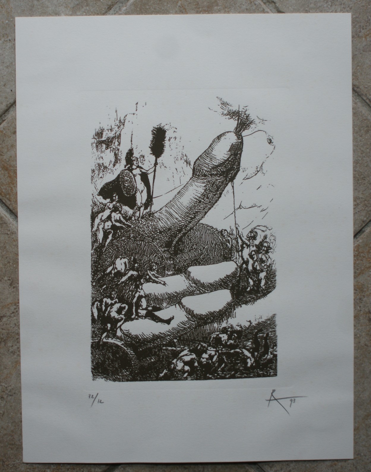 Rob Scholte - vroege (1993) erotische ets in kleine oplage (32 ex.) kopen? Bied vanaf 125!