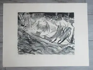 Wim Beuning - De vloeden van Phoenix - Litho kopen? Bied vanaf 50!