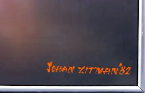 Johan Zitman - Spuitbus op doek, Spiraal stelsel - Ingelijst (Zeer groot) kopen? Bied vanaf 200!