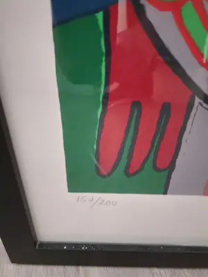Corneille - Abstracte zeefdruk kunstwerk in lijst kopen? Bied vanaf 1200!