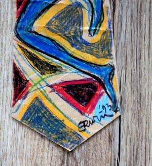 Erwin de Vries - Vetkrijttekening voor stropdas ontwerp: naakte vrouw - 1994 - The society shop kopen? Bied vanaf 75!