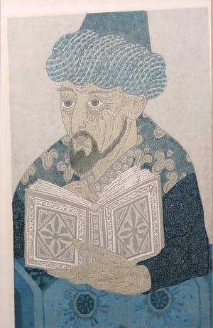 Sees Vlag - Linosnede, Magiër - Ingelijst kopen? Bied vanaf 35!