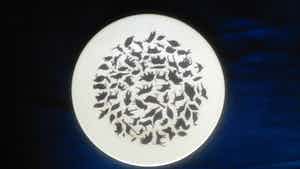 Royal Limoges - zwart wit bord met dierenfiguren verkocht voor € 21!
