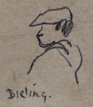 Herman Bieling - Potlood tekening kopen? Bied vanaf 75!