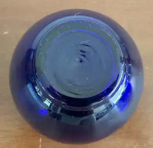 Royal Leerdam - Kobalt blauwe glazen kom op voet kopen? Bied vanaf 50!