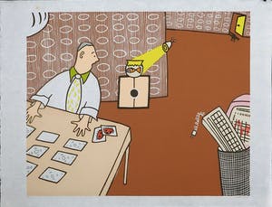 Arjenne Fakkel - Houtsnede, De Zaak kopen? Bied vanaf 1!