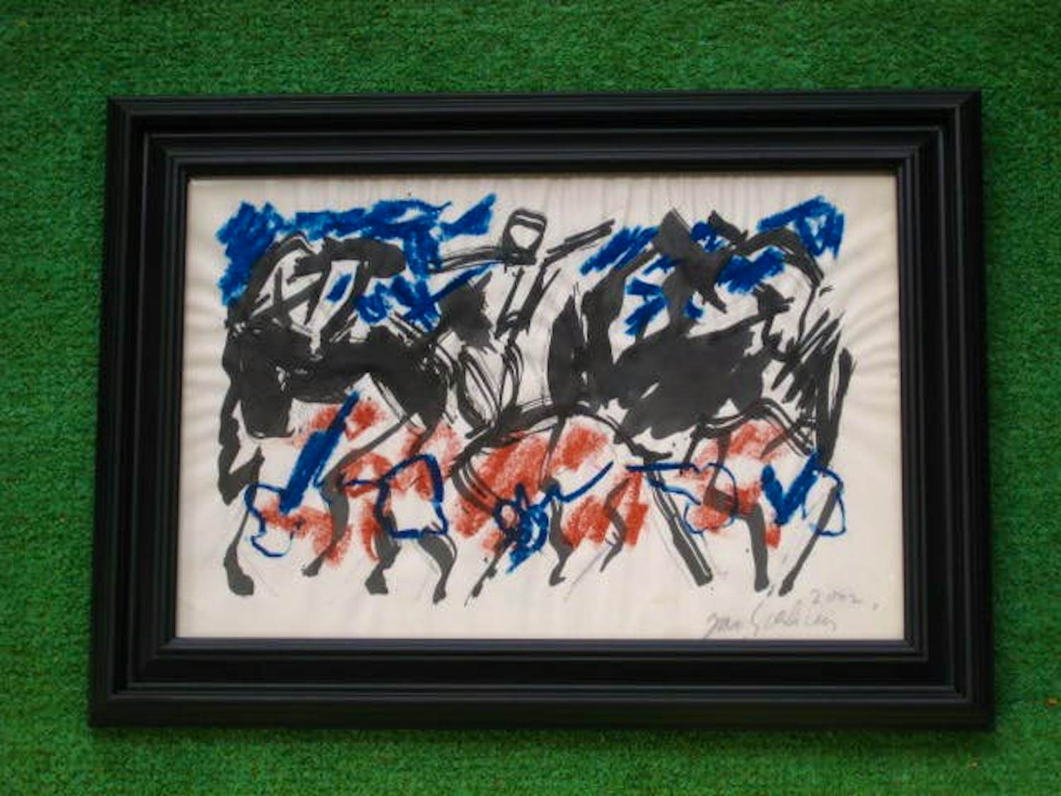 Jan Sierhuis - Abstracte compositie. verkocht voor € 75!