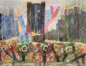 Oxydiaen - pastel op papier | 'zonder titel' | 1979 verkocht voor € 75!