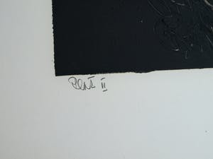 René Klinkers - Drukinkt / acrylverf , Zwart vierkant , “René II” - gesigneerd kopen? Bied vanaf 25!