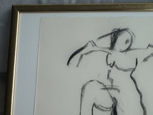 Anton Heyboer - Pastelkrijt, “Naakte vrouw” – gesigneerd & ingelijst kopen? Bied vanaf 1!