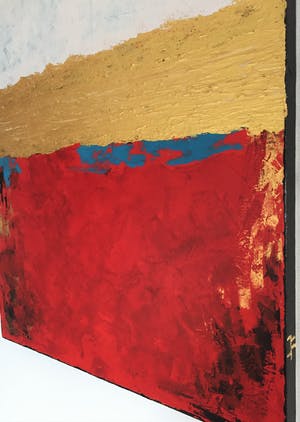 John Foppen - Symphony - In - WH. - Red - Gold ........ # K06 . XL. GROOT. kopen? Bied vanaf 179!