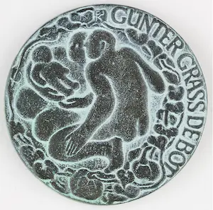 Frank Letterie - Penning, brons: De bot | Günter Grass, 1984 kopen? Bied vanaf 80!