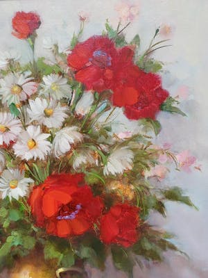 Harry Koolen - Bloemstilleven in koperen pot. kopen? Bied vanaf 149!