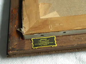 Niet of onleesbaar gesigneerd - Ovaal ingelijst , Olieverf op doek , Bloemstilleven – ca. 1950 kopen? Bied vanaf 1!