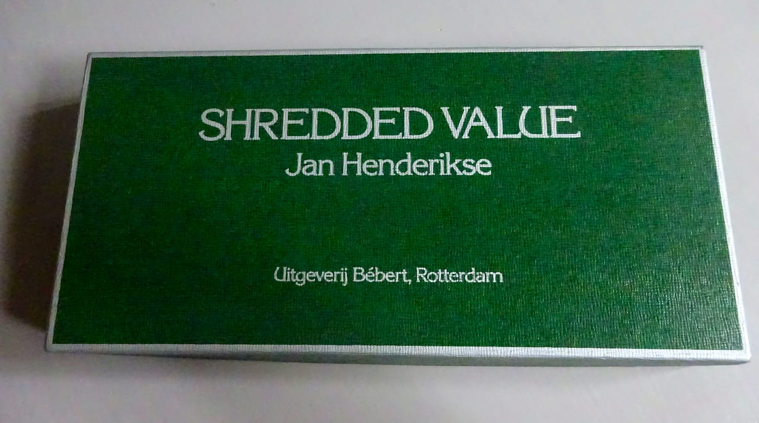 Jan Henderikse - Shredded value- gelimiteerde en gesigneerde oplage 1989 kopen? Bied vanaf 275!