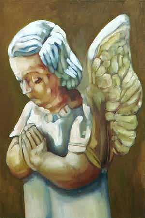 Jan Bollaert - Acryl op Doek, Angelus verkocht voor € 1!