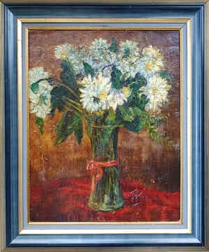 Cornelis de Bruin - Stilleven met bloemen verkocht voor € 65!